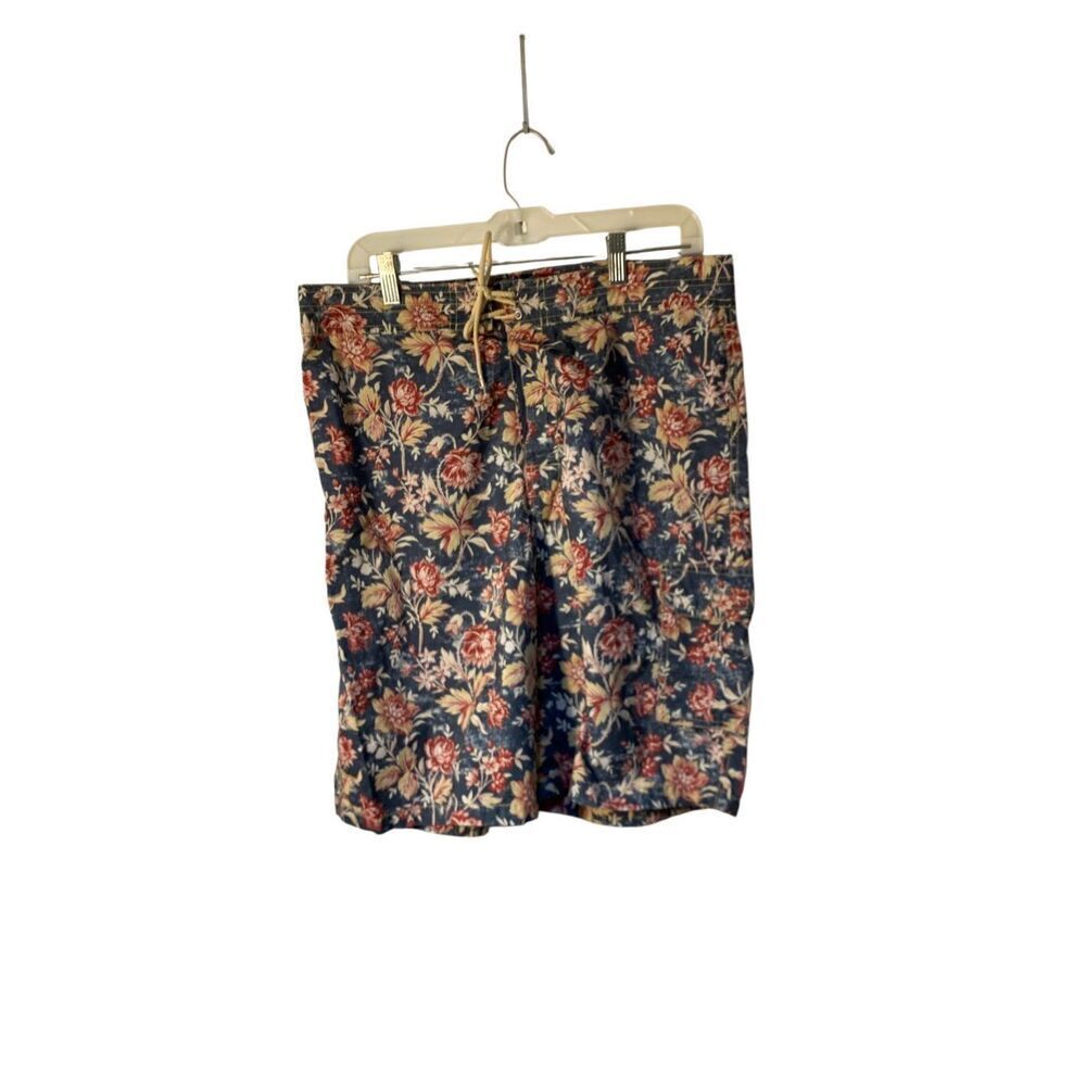 VTG polo Ralph Lauren men’s floral swim trunks 90s Hawaiian pockets 34
